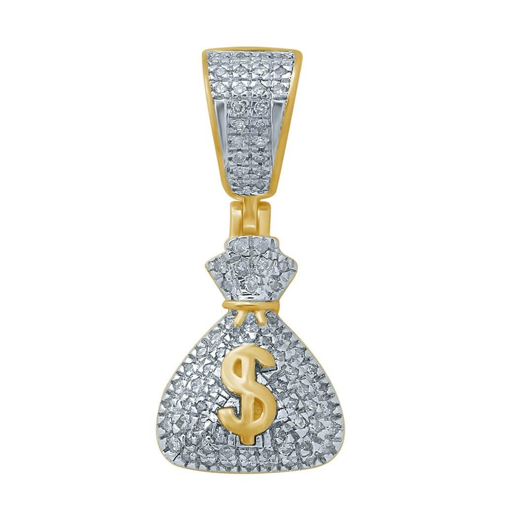10K 0.19-0.21CT D-MONEY BAGS CHARM - Johnny Dang & Co