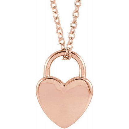JDSP87595 - HEART LOCK NECKLACE - Johnny Dang & Co