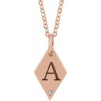 JDSP87549 - ENGRAVABLE RHOMBUS NECKLACE - Johnny Dang & Co