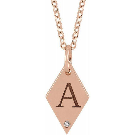 JDSP87549 - ENGRAVABLE RHOMBUS NECKLACE - Johnny Dang & Co
