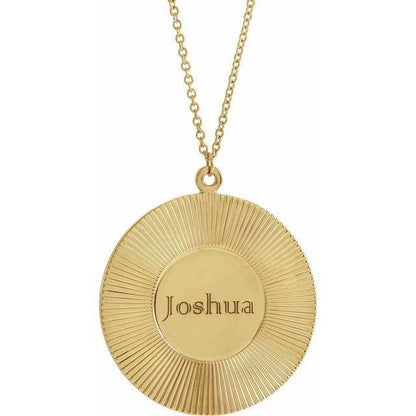 JDSP87470 - ENGRAVABLE SUNBURST NECKLACE - Johnny Dang & Co