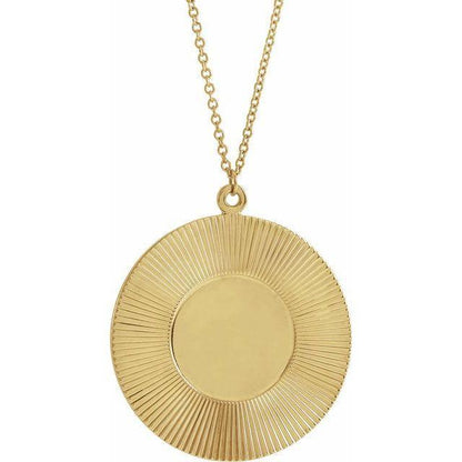 JDSP87470 - ENGRAVABLE SUNBURST NECKLACE - Johnny Dang & Co