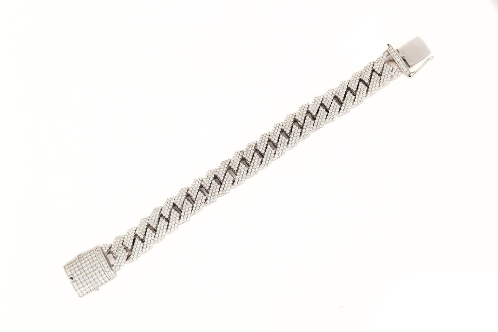 8mm White Gold Diamond Bracelet - Johnny Dang & Co