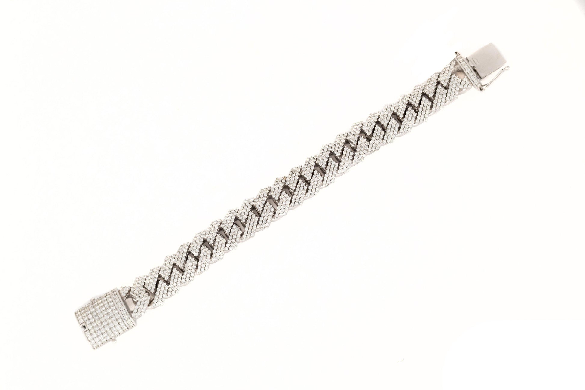 8mm White Gold Diamond Bracelet - Johnny Dang & Co