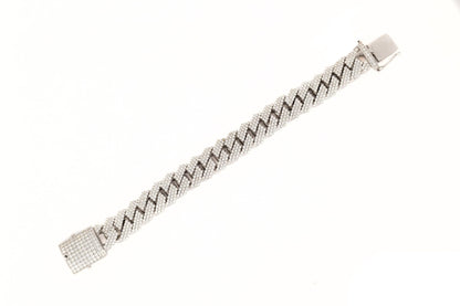 8mm White Gold Diamond Bracelet - Johnny Dang & Co