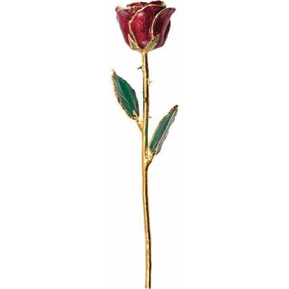 JDSP 61-9109 Lacquered Ruby Colored Sparkle Rose with Gold Trim - Johnny Dang & Co