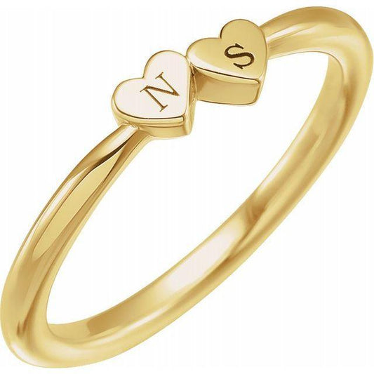 JDSP57702 - ENGRAVABLE HEART RING - Johnny Dang & Co