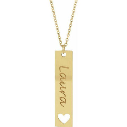 JDSP87762 - ENGRAVABLE BAR NECKLACE - Johnny Dang & Co