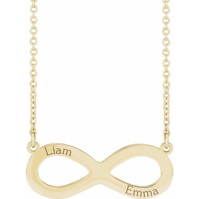 JDSP87689 - ENGRAVABLE INFINITY FAMILY NECKLACE - Johnny Dang & Co
