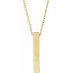 JDSP87619 - FOUR-SIDE ENGRAVABLE BAR NECKLACE - Johnny Dang & Co