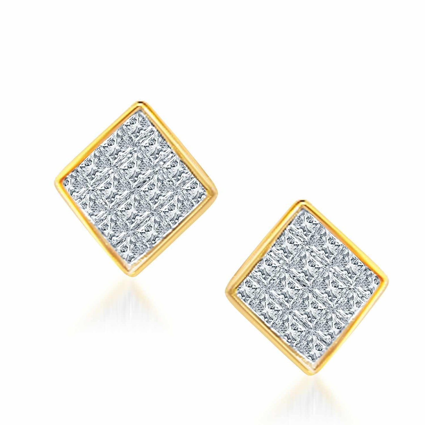 14K 1.00CT Diamond Earring - Johnny Dang & Co