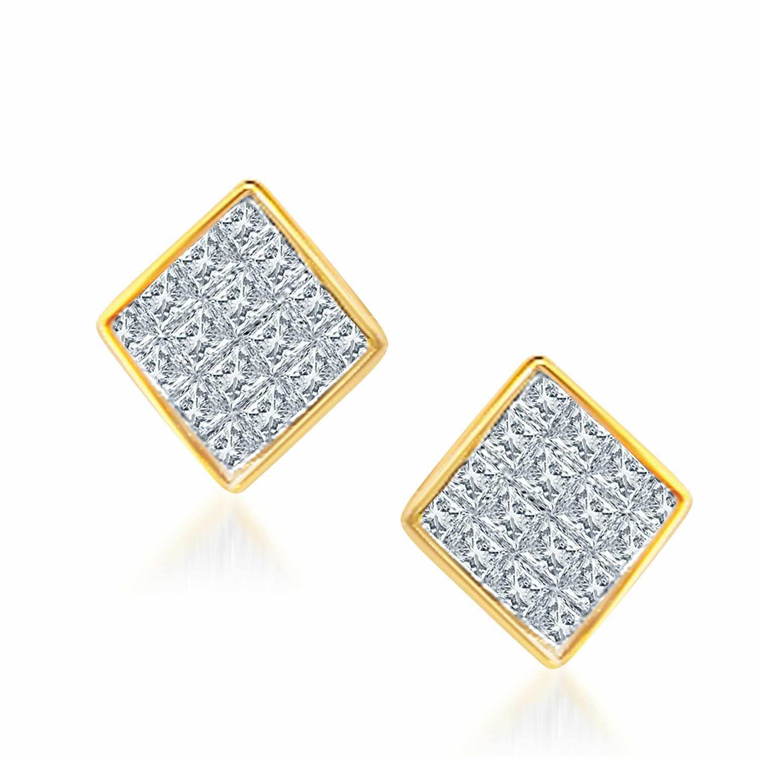 14K 1.00CT Diamond Earring - Johnny Dang & Co