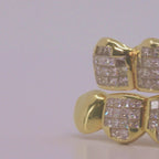 18k Flawless Princess Cut Diamond Invisible Set Grillz