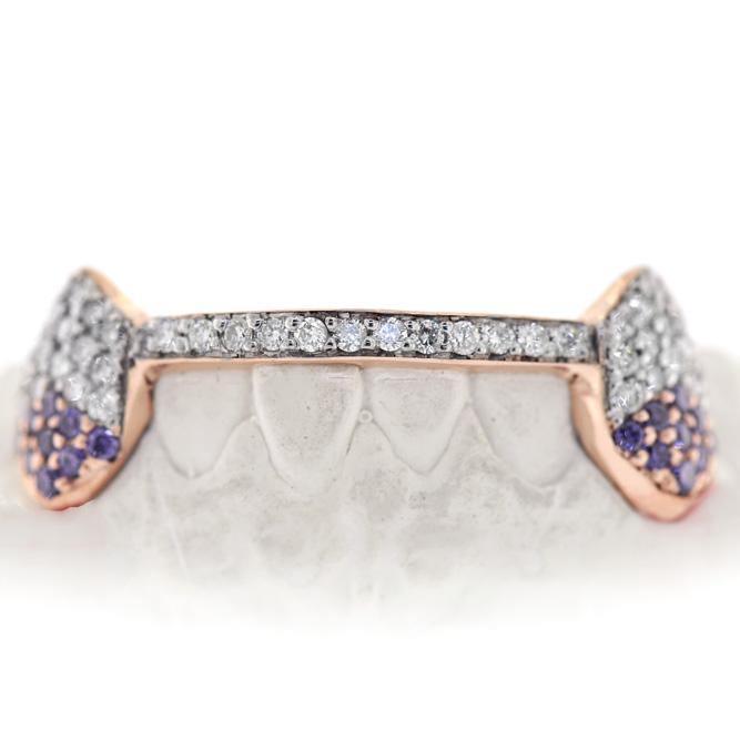 14k Bottom FL Diamond Grillz - Johnny Dang & Co