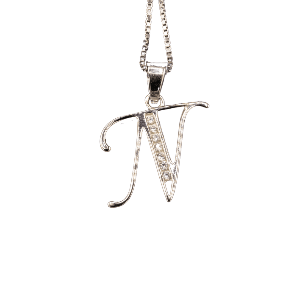 WHITE GOLD SCRIPT SILVER LETTER - Johnny Dang & Co