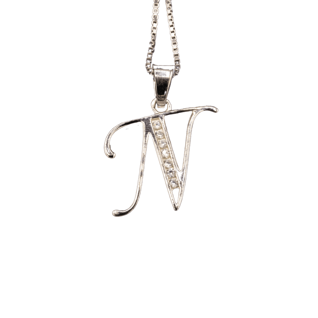 WHITE GOLD SCRIPT SILVER LETTER - Johnny Dang & Co