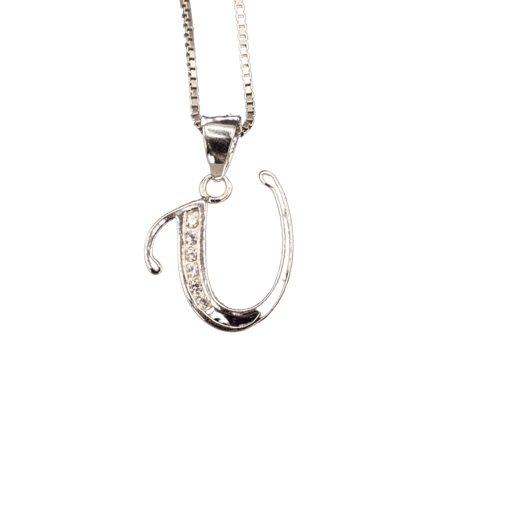 WHITE GOLD SCRIPT SILVER LETTER - Johnny Dang & Co