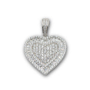 Silver Sparkling Heart of Love Pendant - Johnny Dang & Co