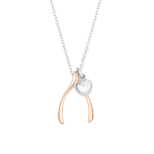 Silver Wishbone Necklace - Johnny Dang & Co