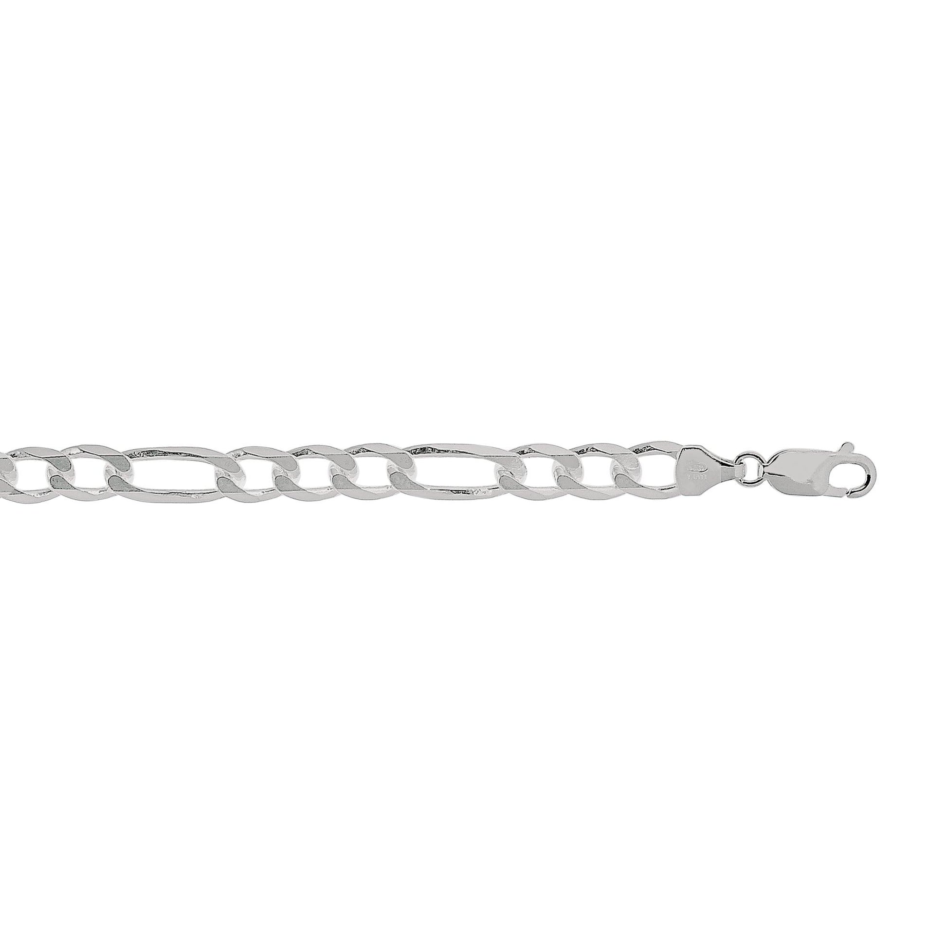 Silver 7mm Figaro Chain - Johnny Dang & Co