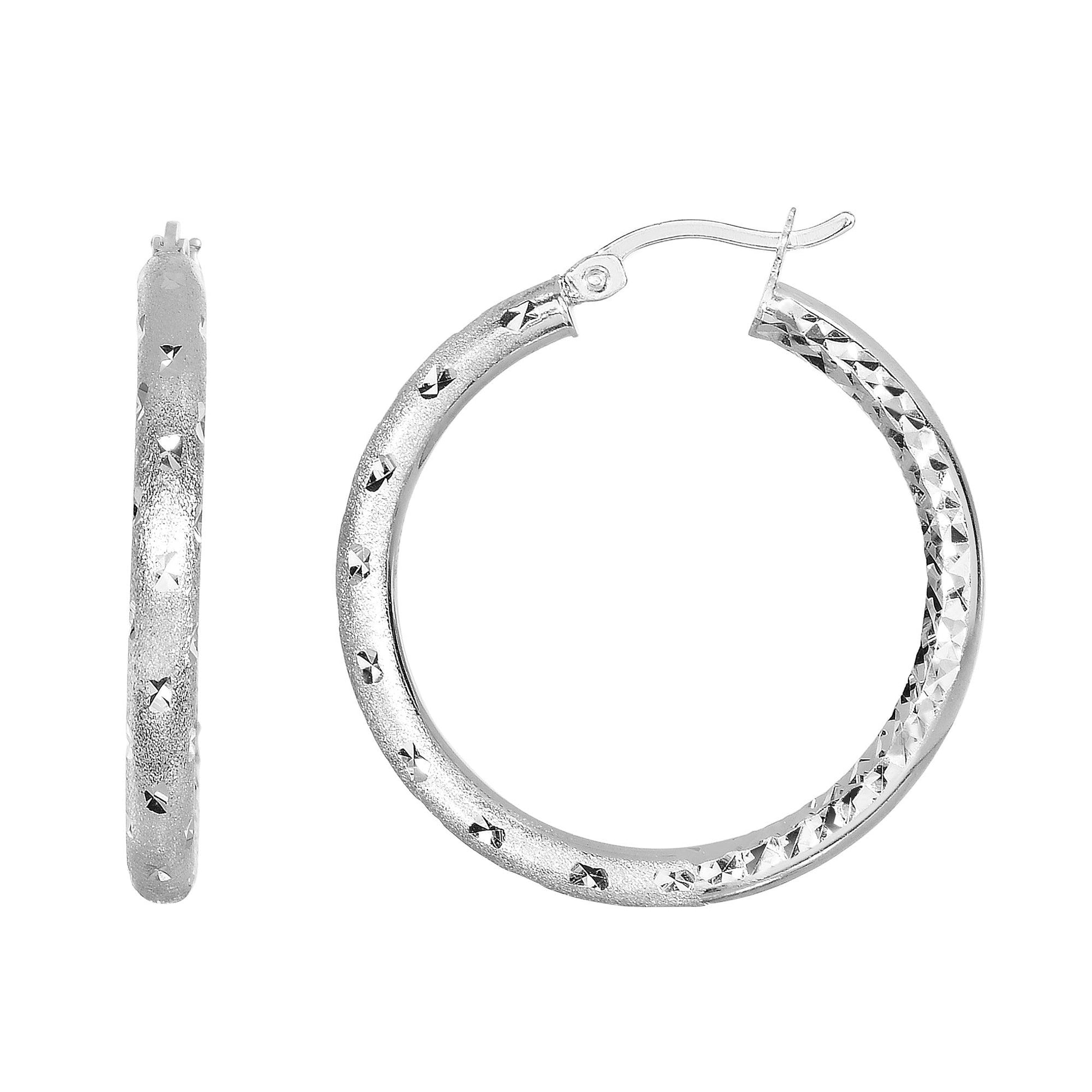Silver Star Medium Hoop Earring - Johnny Dang & Co