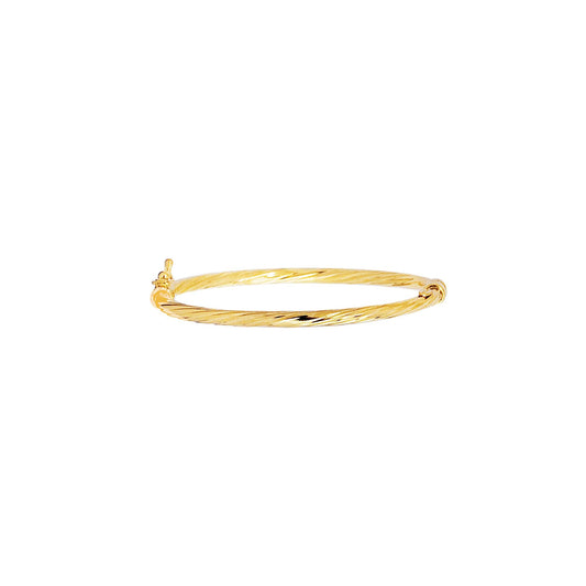 Kids 14K Gold Polished Twist Children's Bangle - Johnny Dang & Co