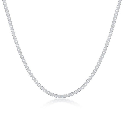 22 Inch Sterling Silver 1.8mm Box Chain - Silver Plated - Johnny Dang & Co