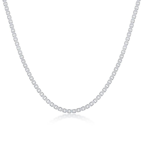 22 Inch Sterling Silver 1.8mm Box Chain - Silver Plated