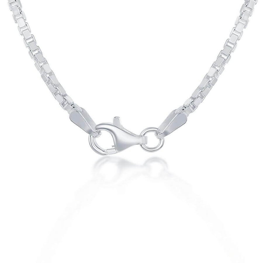 22 Inch Sterling Silver 1.8mm Box Chain - Silver Plated