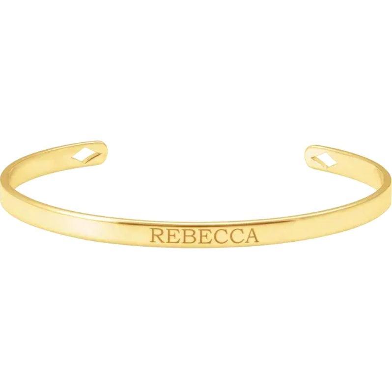 JDTKSP-BRC892- 14K Engravable Cuff 7" Bracelet/Bangle - Johnny Dang & Co