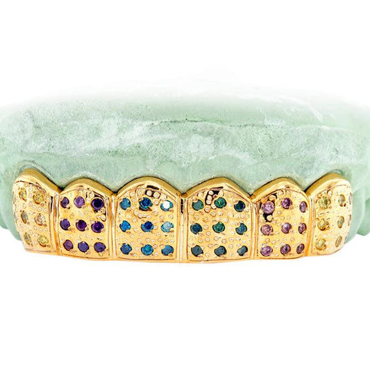 C107B MULTI COLOR PAVE SET GRILL - Johnny Dang & Co
