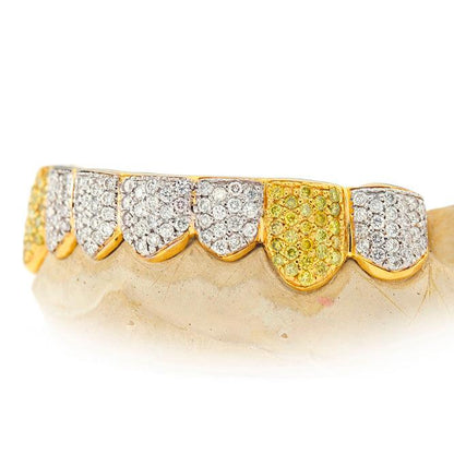 C108D1 ROUND DIAMOND HAND PRONG SET GRILL - Johnny Dang & Co