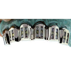 JDTK-C117B - Princess cut Diamond Vertical Channel set Grill - Johnny Dang & Co