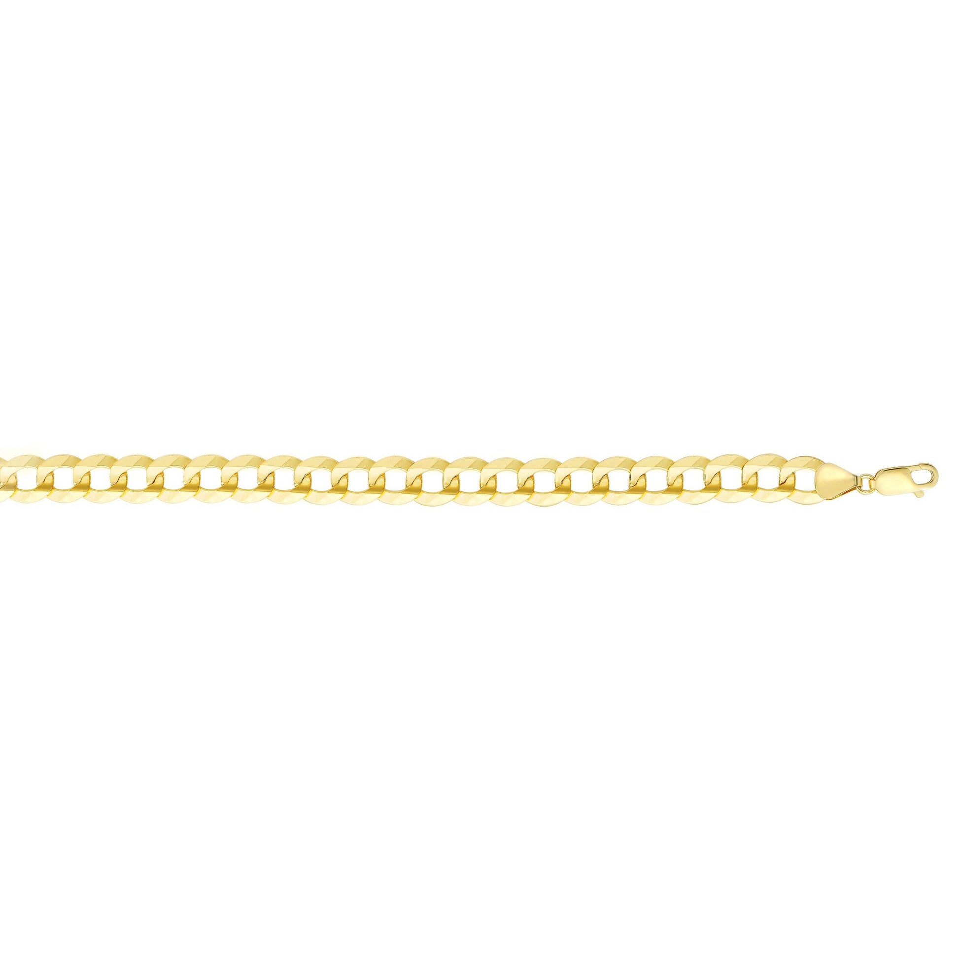 14K Gold 11.23mm Comfort Curb Chain - Johnny Dang & Co