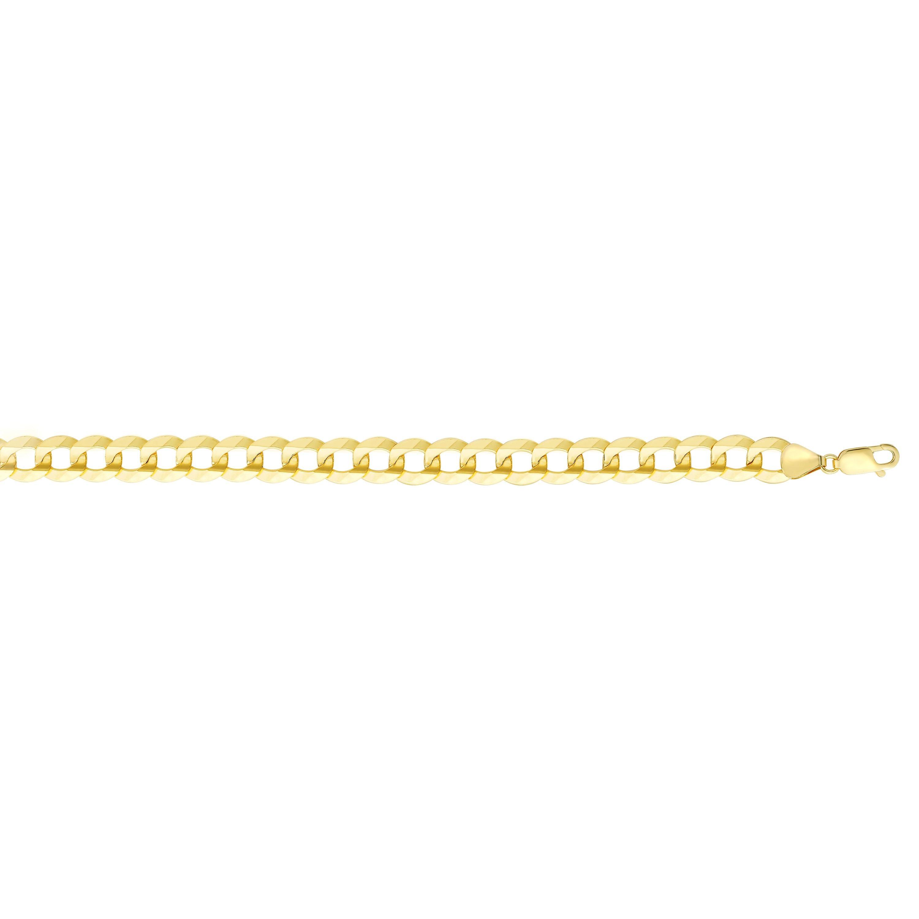 14K Gold 11.23mm Comfort Curb Chain - Johnny Dang & Co