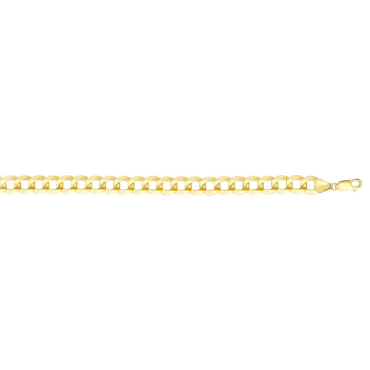 14K Gold 11.23mm Comfort Curb Chain - Johnny Dang & Co