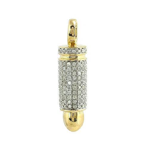10KY 0.35CTW DIAMOND BULLET PENDANT - Johnny Dang & Co