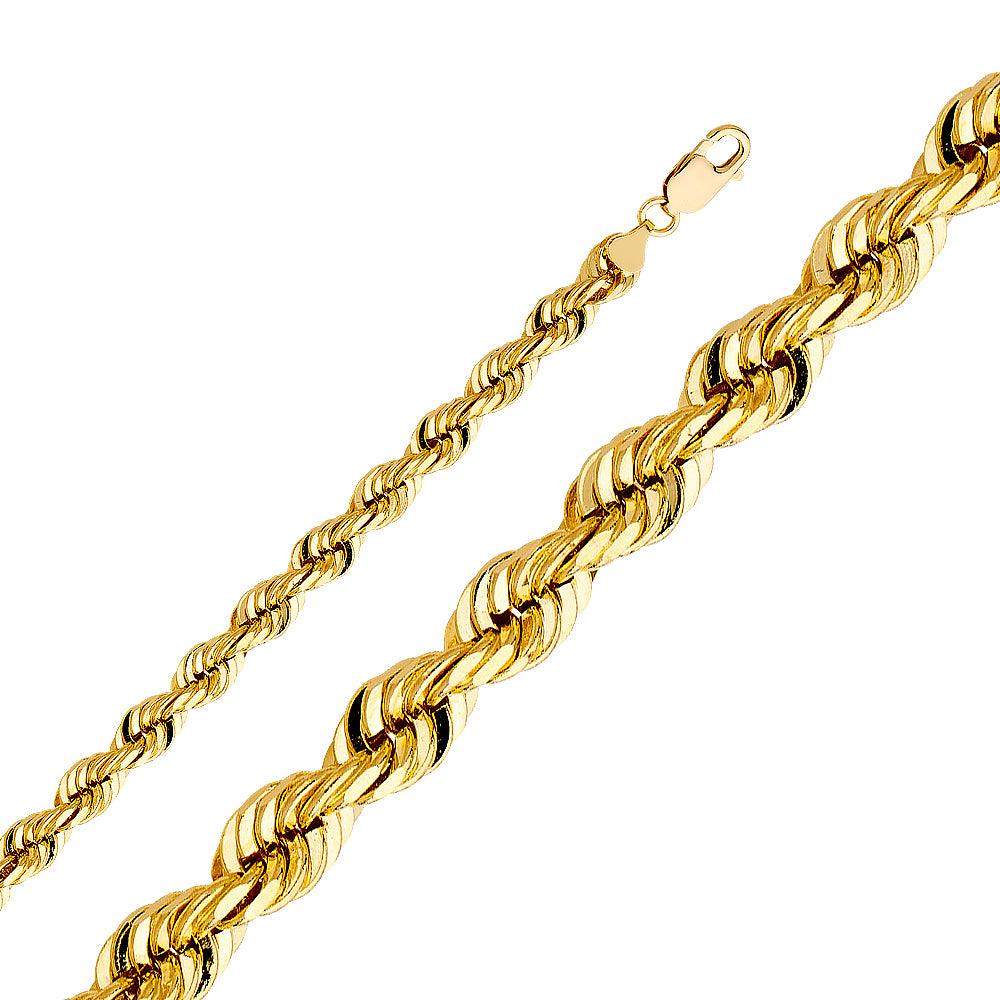 8mm Regular Solid Rope Chain - Johnny Dang & Co