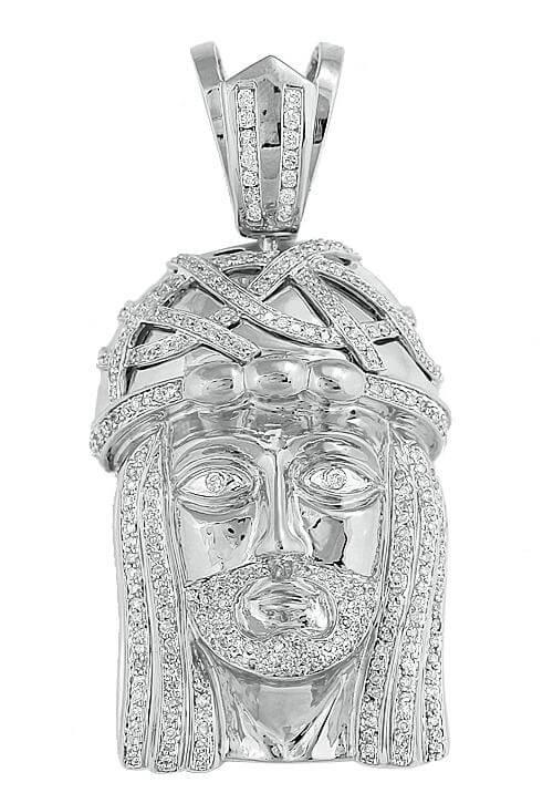 10KW 2.50CTW DIAMOND FANCY JESUS HEAD - Johnny Dang & Co