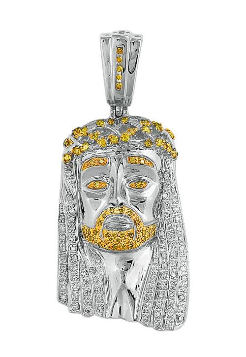 14KW 1.35CTW WD+YD JESUS HEAD - Johnny Dang & Co
