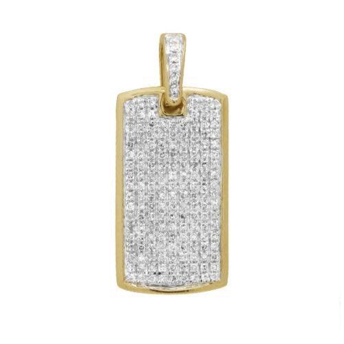 10KY 0.50CTW DIAMOND DOGTAG PENDANT - Johnny Dang & Co