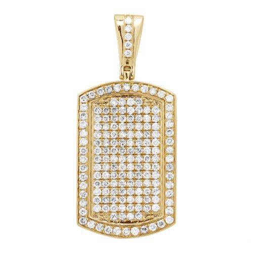 14KY 2.10CTW DIAMOND DOGTAG PENDANT - Johnny Dang & Co