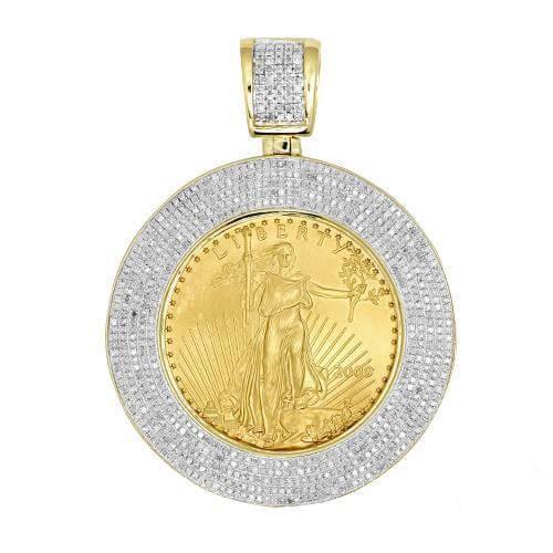 10KY 1.50CTW DIAMOND BEZEL WITH 1/2 OZ GOLD COIN - Johnny Dang & Co