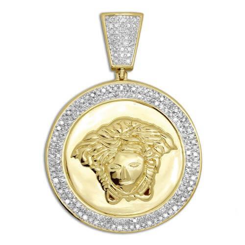 10KY 1.00CTW DIAMOND MEDUSA MEDALLION - Johnny Dang & Co
