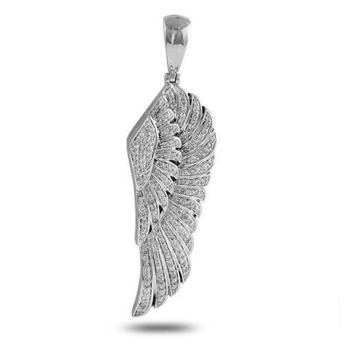 10KW 1.50CTW DIAMOND ANGEL WING PENDANT - Johnny Dang & Co