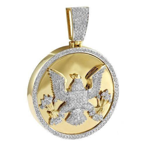 10KY 2.00CTW DIAMOND PRESIDENTIAL EAGLE MEDALLION - Johnny Dang & Co