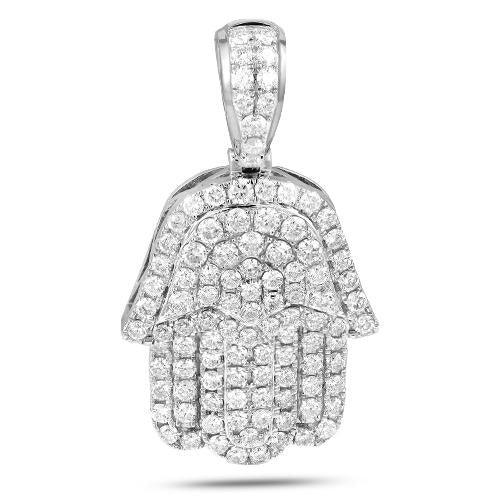 14KW 2.10CTW DIAMOND HAMZA PENDANT - Johnny Dang & Co