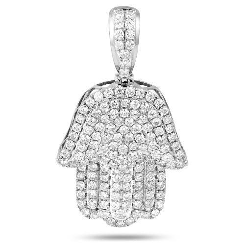 14KW 3.00CTW DIAMOND HAMZA PENDANT - Johnny Dang & Co