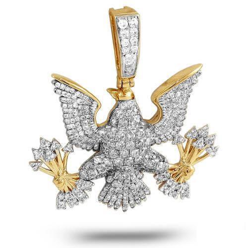 10KY 1.50CTW DIAMOND PRESIDENTIAL EAGLE PENDANT - Johnny Dang & Co