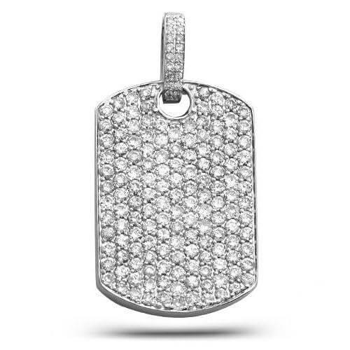 14KW 4.75CTW DIAMOND DOG TAG PENDANT - Johnny Dang & Co